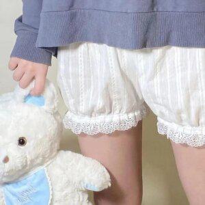 슬립 노출 이너 사각 팬티 호박 밴딩 웨어 레이스 여자 속 반바지 얇은