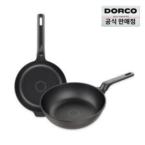 [즉시할인30%] 도루코 뉴캐스트 초콜릿 IH 2종세트 (프라이팬 24cm+궁중팬 28cm)