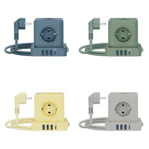 비비드파스텔 컬러 고용량 디지털기기용 전기안전멀티탭 (타워형)