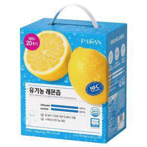 [내일도착] 파이안 유기농 레몬즙 NFC 착즙 100% 대용량 (100포+20포) 총120포