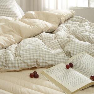 플로라 인디체크 순면 100% 사계절 차렵이불 4컬러