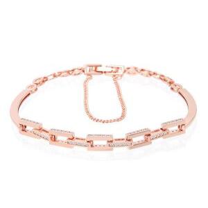 알레그로 / 14Kgp 로즈골드 여자 여름 패션 데일리 레이어드 뱅글 체인 예쁜 우정 팔찌