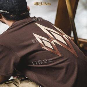 남성 나바호 반팔티 아메카지 티셔츠 빈티지 인디언 자수 라운드 티류으스