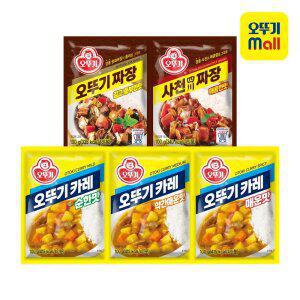 [본사직영][4+4] 오뚜기 분말카레/짜장 5종(순한맛/약간매운맛/매운맛/짜장/사천짜장)