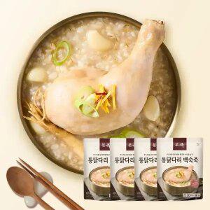 [내일도착] 본죽 통닭다리 백숙죽 600g 4팩