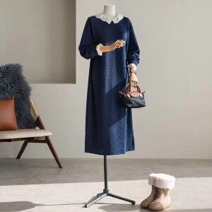 (안나앤플러스) 르벤스 프릴 원피스[드레스ECR32] 빅사이즈