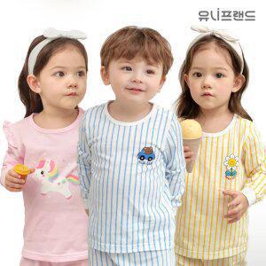 유니프랜드 베스트 아동내의 9부/긴팔/실내복/외출복/등원룩/상하세트/티셔츠/팬츠/조