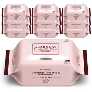 프리미엄 저자극 물티슈 캡형 100매 10팩