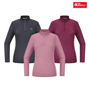 [레드페이스 본사] 여성 피케허니컴우먼짚티셔츠 REWFTSS24050