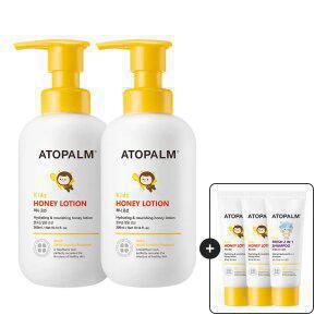 아토팜 키즈 허니 로션 300ml 2개 +[증정] 허니로션20ml+x2개+2in1샴푸20ml