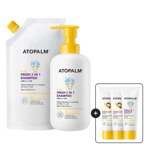 아토팜 키즈 프레쉬 2in1 샴푸 460ML+400ML(리필) 유아어린이샴푸 +[증정] 허니로션20