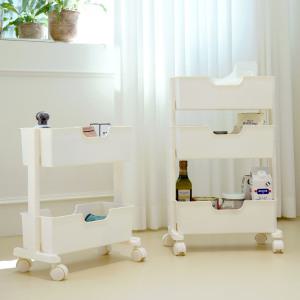 보노하우스 로만 슬림 트롤리 3단 이동식 틈새 선반 국내생산 국내원료 다용도 수납 정