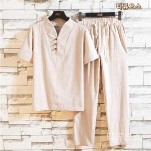 티류으스 남성 개량 한복 린넨 빅사이즈 개량한복 시원한 남자옷 흑룡포