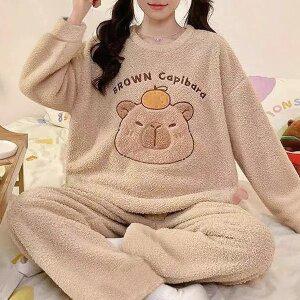 쉬블림로브 (상의+하의) 여성 극세사 패턴 수면잠옷 GWD0370