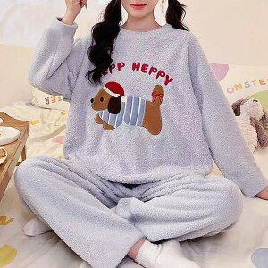 쉬블림로브 (상의+하의) 여성 극세사 패턴 수면잠옷 GWD0369