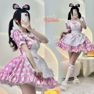 놀이동산 코디 코스튬 메이드복 코스프레 졸업사진 의상 티류으스