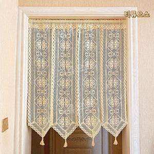 커튼 실커튼 마크라메 보헤미안 가림막 거실 레이스 티류으스