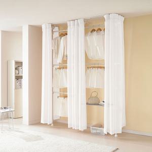 이지온 우먼스 EW-S316W 드레스룸 시스템 폭조절 선반 커튼 행거