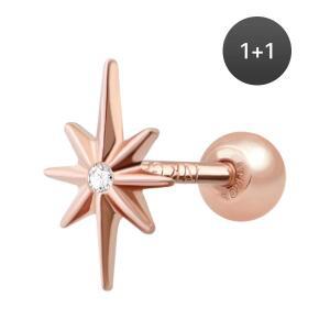 14K 골드필드핀 트윙클 여성 데일리 패션 심플 피어싱 1+1