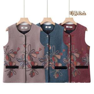 할머니 여름 조끼 더운 실외 에어컨 환경 실내에 적합 중장년 여성 옷 티류으스