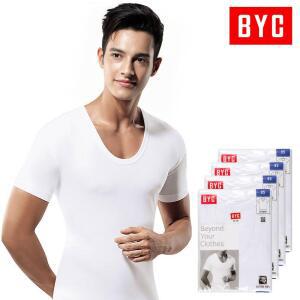 (30%즉시할인) BYC 남반팔런닝 (4매입) 남자런닝 남성속옷