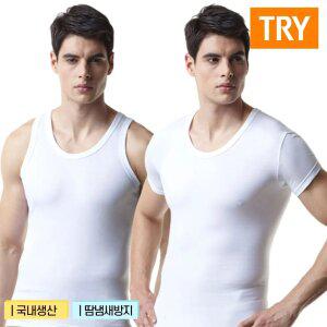 (30%즉시할인) TRY 데오도란트 런닝 (3매입) / 반팔런닝 (2매입) 남성런닝 남성속옷