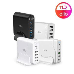 알로코리아 GaN 초고속 C타입 USB 접지형 멀티충전기 90W 100W 140W 가정용 회사용 여
