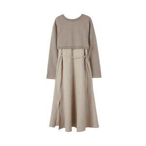 크롭맨투맨 플레어원피스 SET  AQ4EXA60