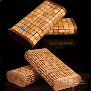 편백나무 목침 구슬베개 목베개 사각목침 고급 천연 지압 찜하기 티류으스