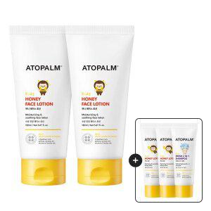 아토팜 키즈 허니 페이스 로션 150ml 2개 +[증정] 허니로션20ml+x2개+2in1샴푸20ml