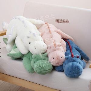 용용이 용띠 선물 필로우 인형 애착 공룡 꿀잠 애착 인형 쿠션 수면 베개 티류으스