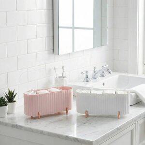 리빙스토리 3칸 화장솜 케이스 면봉 보관함 통 화장대 정리함