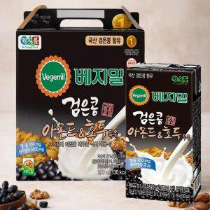 [베지밀] 검은콩 두유 아몬드&호두 190ml x 16팩 / 소비기한 26.02.15
