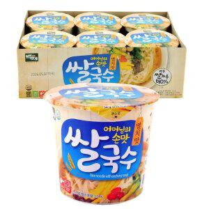 백제 쌀국수 미니컵 멸치맛 6개 /컵라면