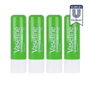 바세린 스틱 립밤 알로에 4.8g 4개