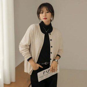 [엘리시아] 30% 할인 2월 특가 [MADE] 레일드 비스코스 케이블 니트 CD