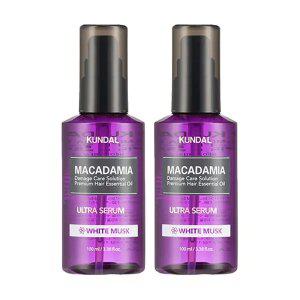 쿤달 울트라 세럼 헤어 에센스 화이트머스크향, 100ml, 2개