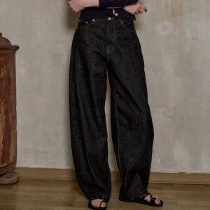 우먼 노멀 와이드 데님 인디고