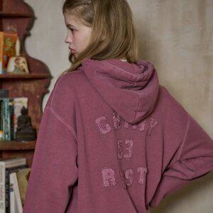 [2-WAY] 러스트 패치 피그먼트 후드 집업 더스티핑크