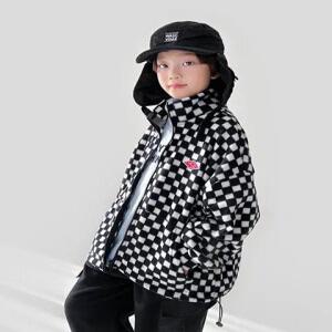 (리틀브로) (아동)체커후리스집업[자켓BFJ440A]