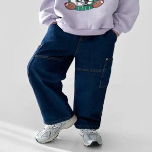 (리틀브로) (아동)기모워크데님팬츠[팬츠BFJ8186A]