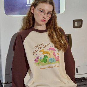 다이노 레글런 스웨트셔츠 브라운