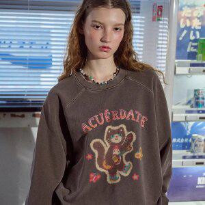 가타코코 레글런 피그먼트 맨투맨 브라운