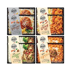 온더고 함박스테이크정식 290g+김치제육덮밥 290g+우삼겹불고기덮밥 290g+더블치즈 차