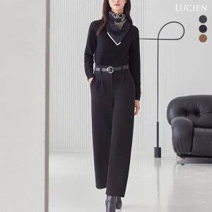 루시앙 윈터 이중직 와이드팬츠 2종+벨트1종