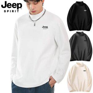 지프JEEP SPIRIT 기모 폴라티 하프넥 세미 터틀넥 티셔츠 목티 남성 여성 JPDR83