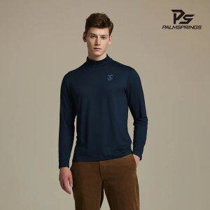 [팜스프링스] 남성 베이직 기모 터틀넥티셔츠 네이비