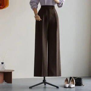 (안나앤모드) A. 브랫 투핀턱 기모 슬랙스 [팬츠C1111Q04]