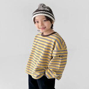 (리틀브로) (아동)럭키컬러배색기모티[티셔츠BFKK916B]