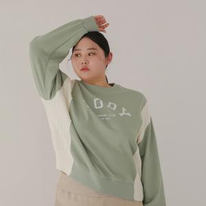 [제작/빅사이즈]이블렛 듀일리 니트 배색 티셔츠 제이스타일